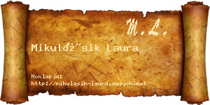Mikulásik Laura névjegykártya
